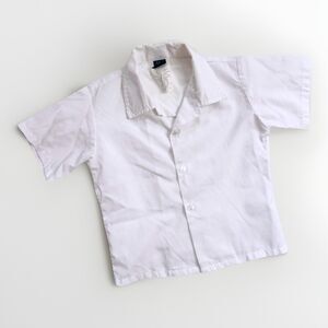 Vintage All Dressed Up Classic White Collared Formal Button Front Top 3T